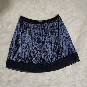 Blue Velvet Skirt